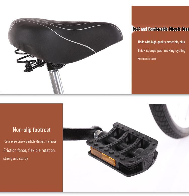 Bicycle 24/26-Inch Retro Lightweight Commuter for Adults