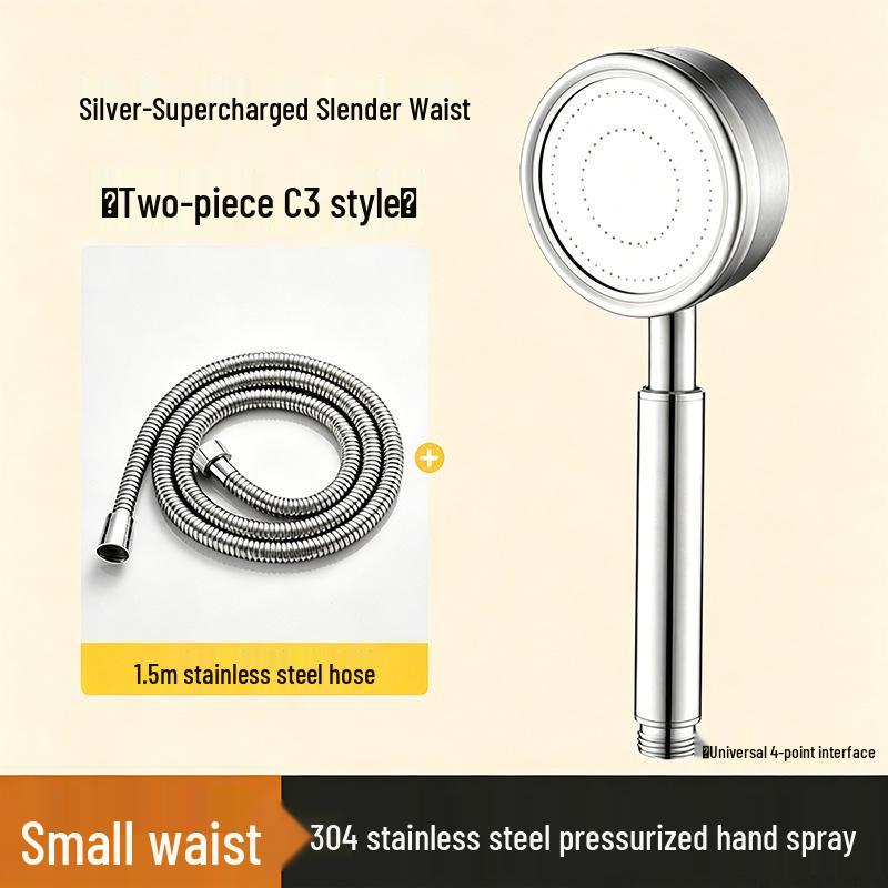 Pommeau de douche haute pression en acier inoxydable 304 avec filtre