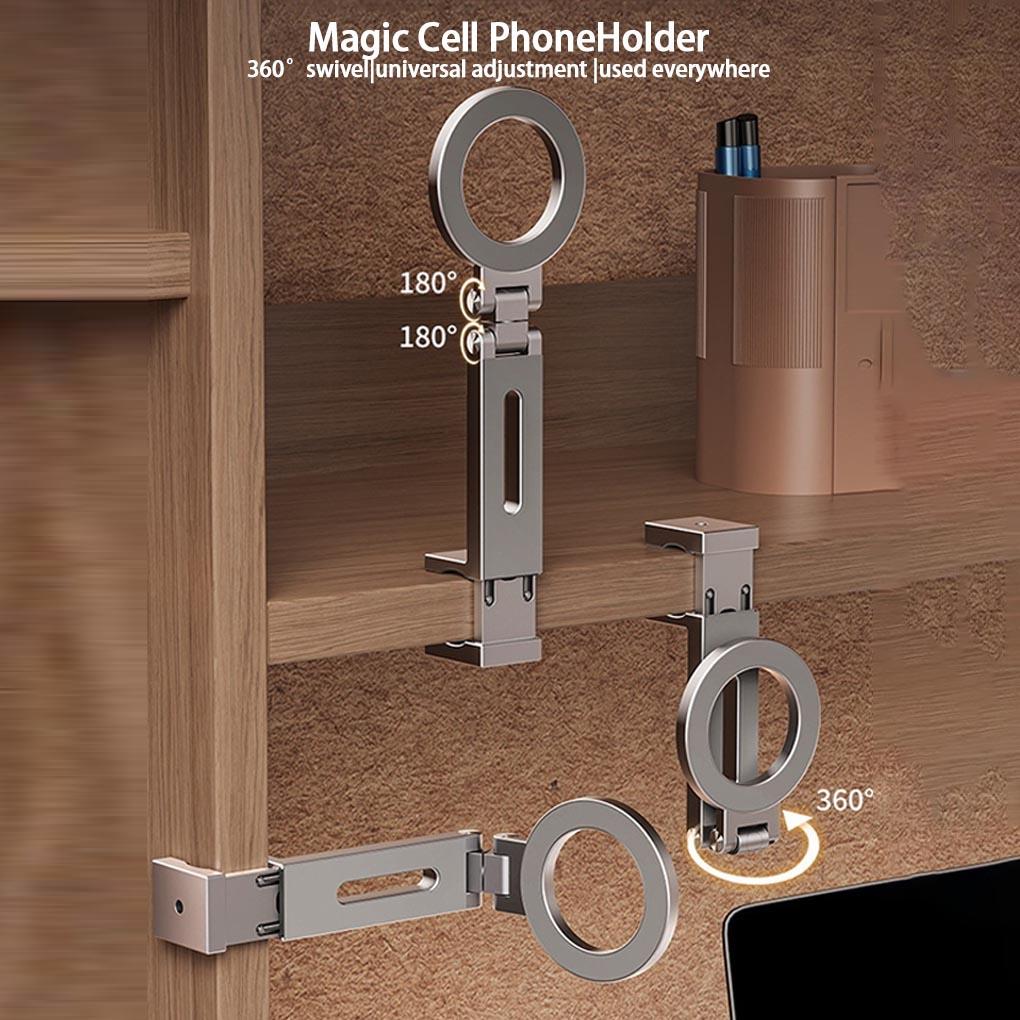 Universal Magnetic Phone Holder Travel Essentials Flexible Rotation Hands-Free Airplane Phone Mount for Live Vlog Selfie