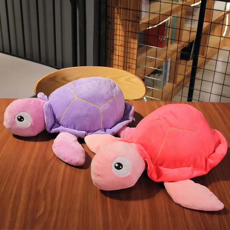 Nice 1pc 40CM Soft Huggable Baby Tortoise Plush Pillow Cartoon Colorful Animal Turtle Toys Stuffed Dolls for Children Xmas Gifts