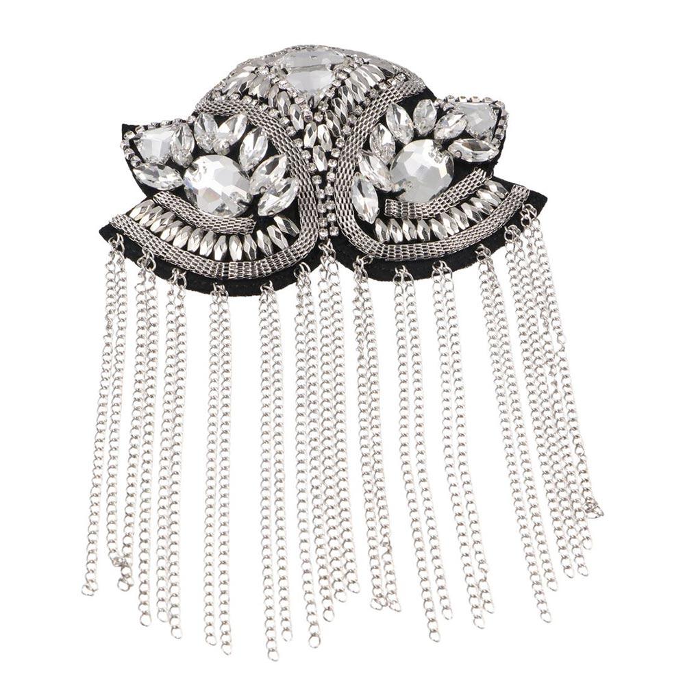 Rhinestone Fringe Shoulder Mark Brooch Shoulder Flash Jewelry Theatre Armband Party