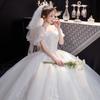 2025 Simple Princess-Style Floor-Length Maternity Wedding Dress for Petite Brides