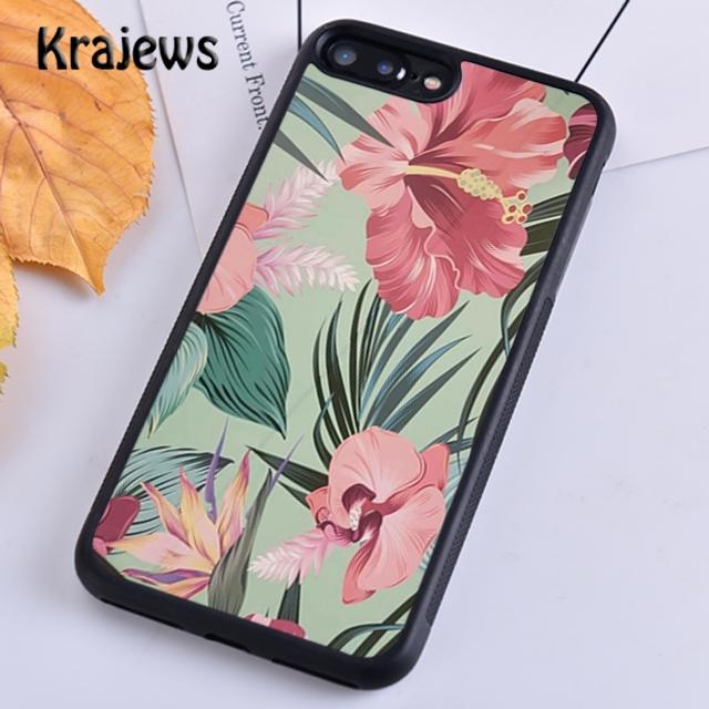 Krajews Butterflies Hibiscus Flowers Soft Phone Case Cover For iPhone 17 Air 16 15 14 Plus 11 12 13 Pro Max Coque Fundas