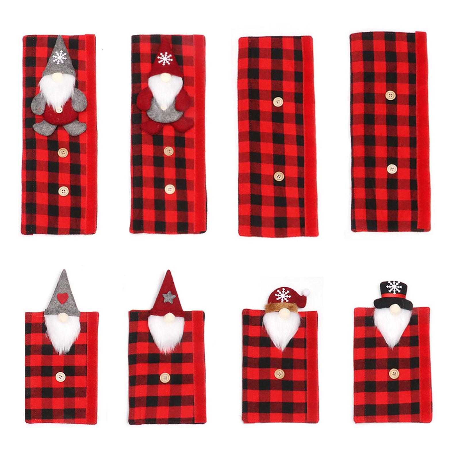 

8PCs Christmas Refrigerator Handle Covers, Cute Snowman Kitchen Appliance Handle Covers Protector For Ovens, Fridge, Dishwashers Christmas Decorations One Size