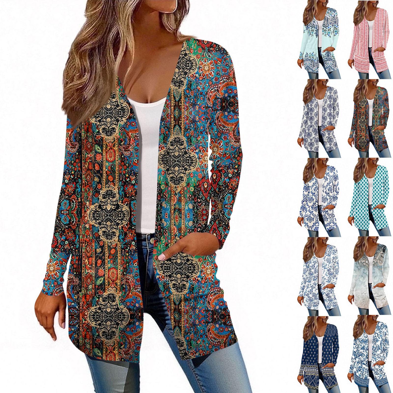 

Women s Long Sleeve Cardigan Casual Jacket With Pockets Top L жовтий