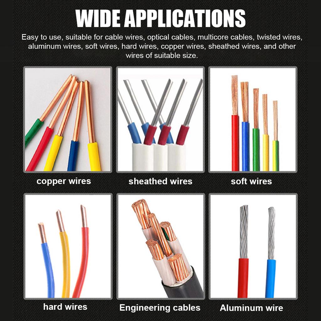 Descascador de fios doméstico portátil, ferramenta manual para descascar fios, máquina elétrica de descascar cabos de 125 mm