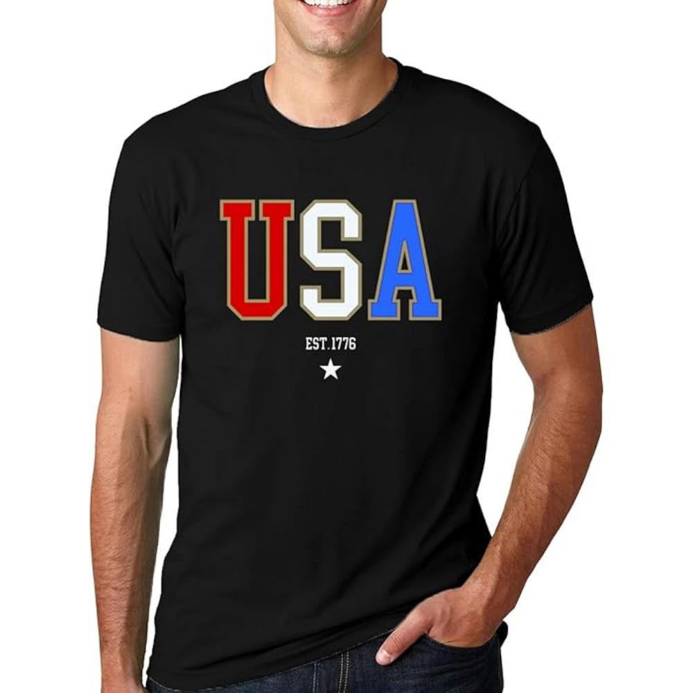 

США 4 июля Американский флаг Новинка Мужская одежда Футболка Homme Графические футболки Мужская футболка для мужчин Ropa Hombre 35869 4XL