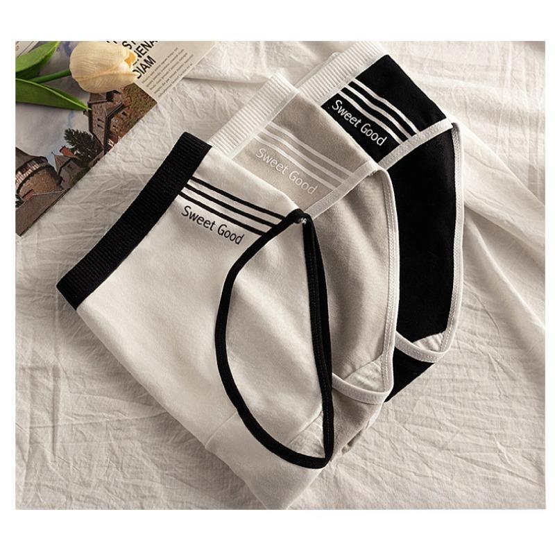 Cotton Mid Waist Seamless Triangle Women's Panties