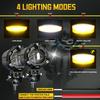 S8 1Pc 20W Motorcycle Spotlight Dual Color Temperature LED Auxiliary Lamp IP68 Waterproof
