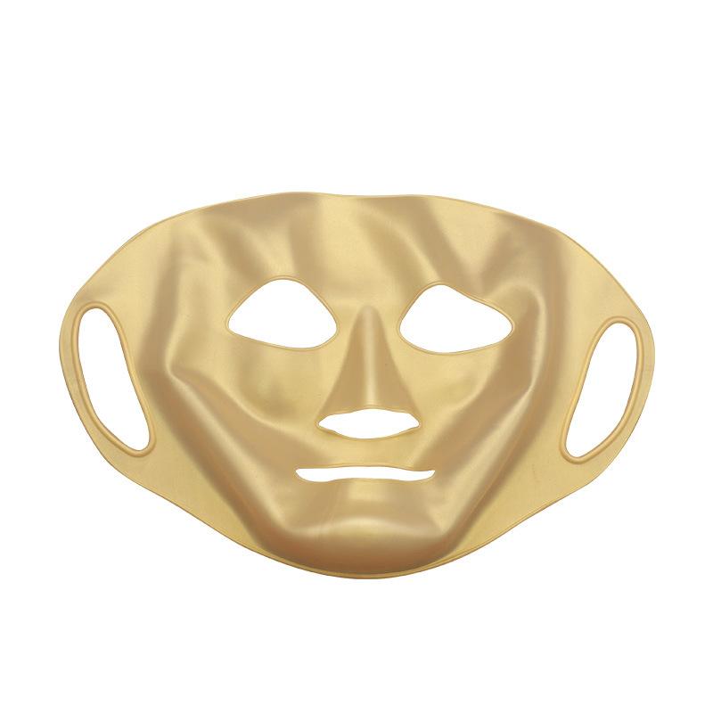 

1 шт. Силиконовая маска для лица с креплением на уши, многоразовая увлажняющая маска-щиток, двойное впитывание, маска против испарения, защитный чехол 1PCS золотой