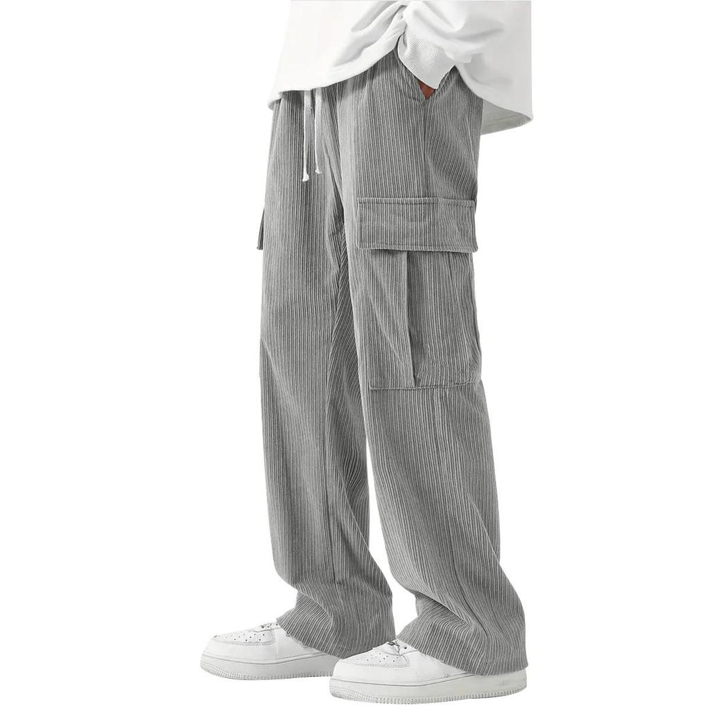 Men's Corduroy Loose Wide Leg Straight Leg Casual Pants