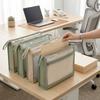 Transparent Mesh File Bag Double Layer Subject File Bag School Handheld Bag  Travel