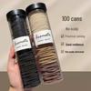 Women's Durable Leather-Covered Black Elastic Hair Ties: High-Elasticity Scrunchies, Hair Ropes & Rings