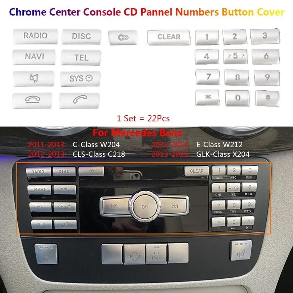

2025 Hot Racing Grills 22 X Auto Center Console CD Numbers Button Cover Trim Stickers For Mercedes For Benz W204 W212 C218 GLK X