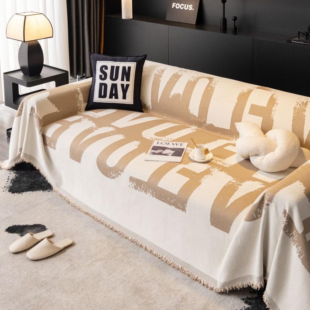 Fundas Sofas Nordic Letter Sofa Cover Throw Blankets for Living Room Position Modern Throw Camping Picnic Blanket Cover