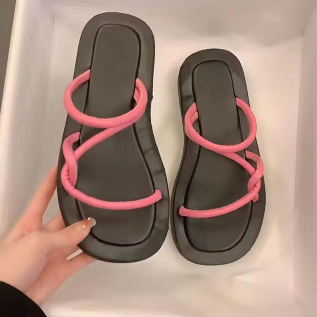 Fashion Roman Straps Cool Slippers Summer Women's Wear 2025 New Open-toed Internet Celebrities Super Fire Thick Bottom Heightening Sandals