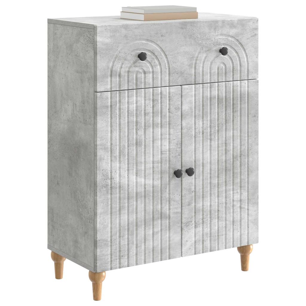 Sideboard Concrete Grey 66 x 34.5 x 90 cm Wood Based Material