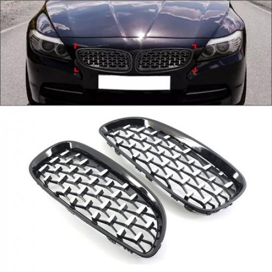 Diamond Style Front Bumper Kidney Grilles For BMW E89 Z4 2009-2016