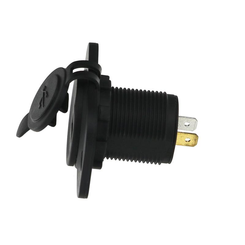 LMoDri Universal 12V Motorcycle Waterproof Dual USB Port Charger Socket Outlet 1A 2.1A With Mounting