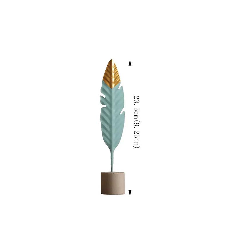 Modern Feather Wooden Decorations Simple Miniature Figurines for Living Room Table Office Home Decoration Accessories Crafts