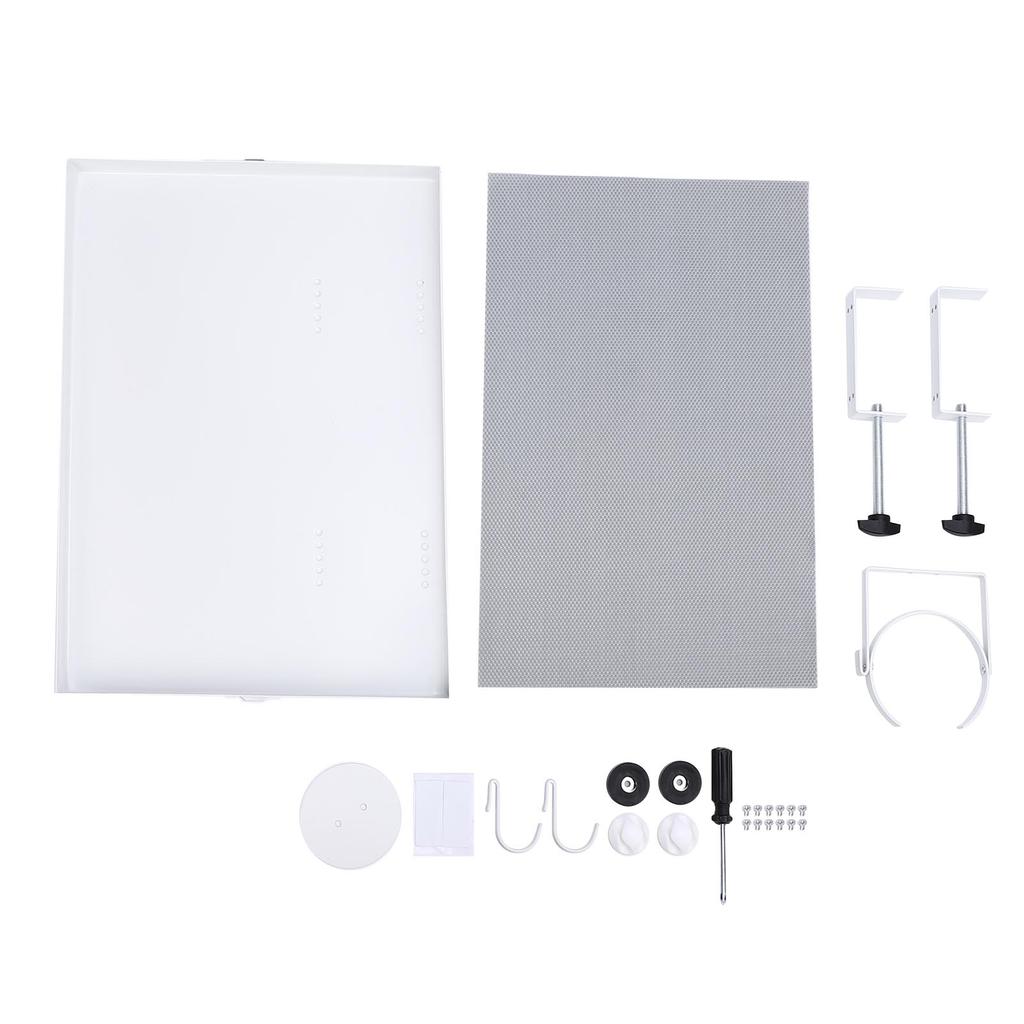 Bedside Shelf with Cup Holder Carbon Steel Bunk Bed Tray Clip On Nightstand with Hooks for College Dorm Room Table