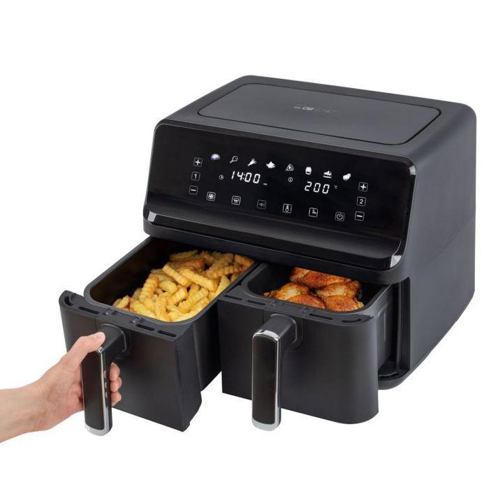 Double Friteuse À Air Chaud 8L Noir Clatronic FR3804H-Noir