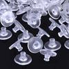 100 Pieces Soft Clear Earring Backings Silicone Rubber Safety Back Pads Backstops Replacement for Earring Studs Hoop DIY
