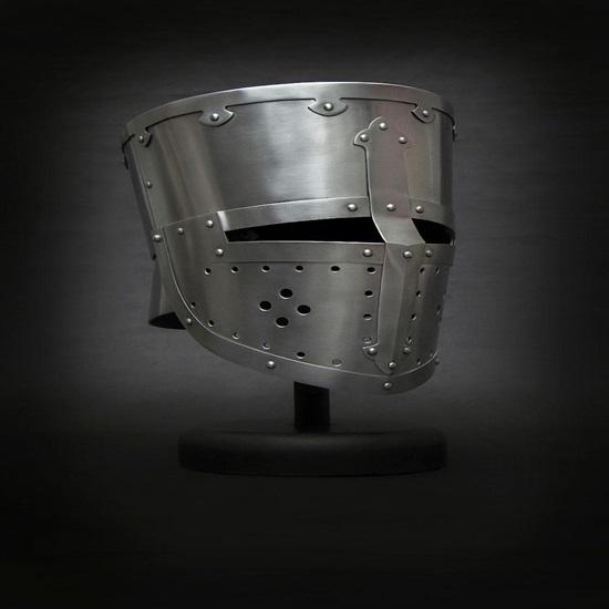 Medieval Great Helm Knight Crusader Helmet  Reenactment Armor  Handmade Steel Helmet Combat Ready  Historical Costume Prop