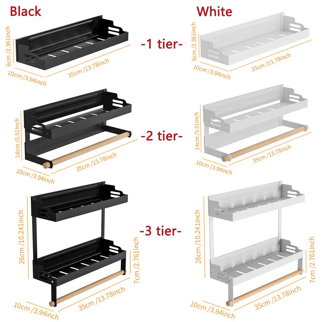 Refrigerator shelves,Strong Magnetic Absorption Rack,spice rack,With Paper Roll holder,Kitchen Supplies Storage Rack With Hook