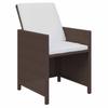 17 piece brown polyrattan garden dining set with cushions