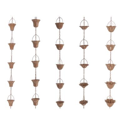 Metal Rain Catcher Chain Outside House Outdoor Decor Gutters Garden Decor Outside Gutter Downspout In Summer Downspout Chain