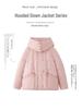 Women's Winter Hooded Windproof Down Jacket - Thickened, Short, Plus Size, 90% White Duck Down