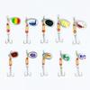 30Pcs Jig Spinner Bait Kit Sharp Hook Design Mini Size Portable Rotating Spinner Fishing Lures Topwater Lures