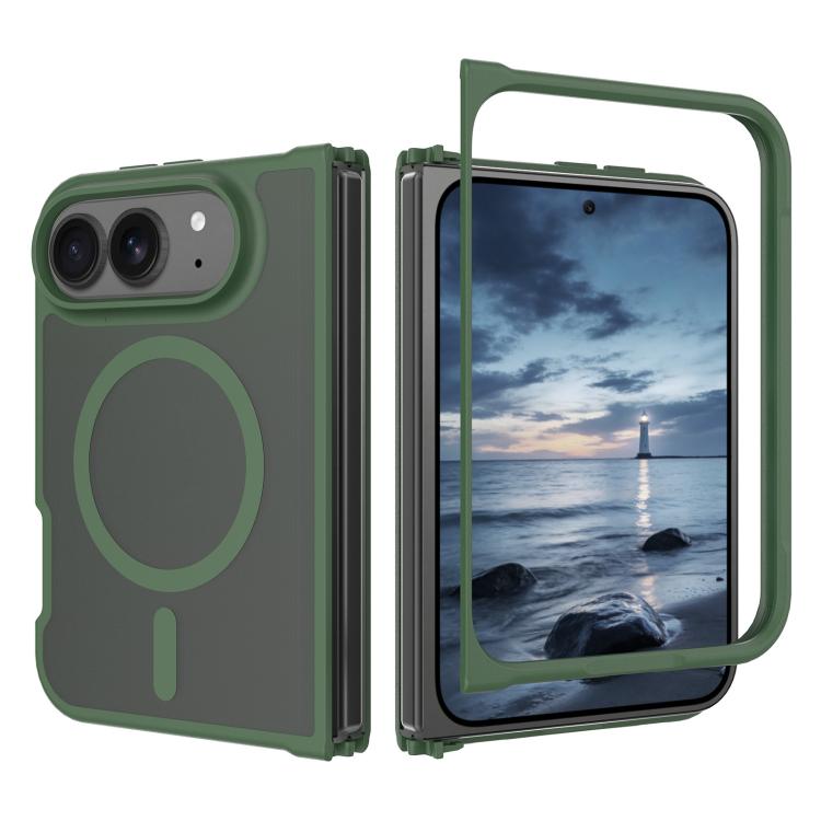 Skin Feel TPU Hybrid PC MagSafe Phone Case For iPhone Fold, Lightweight Anti-Scratch Shockproof Magnetic Protective Cover