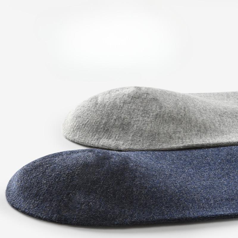 Autumn Cotton Socks, Anti-odor Thickened Men's Pure Cotton Socks, Business Mid-calf Socks, Solid Color for Autumn and Winter