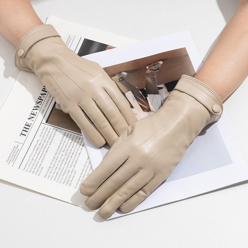 

Красочные женские перчатки из натуральной овчины, перчатки с полными пальцами, осенне-зимние теплые аксессуары для одежды . XL size/