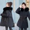 Women's Mid-Length Winter Parka 2025 with Detachable Liner and Thickened Cotton Jacket