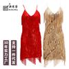 Dress Banquet Party Dress Dance Costume Sequined Fringed Dress
