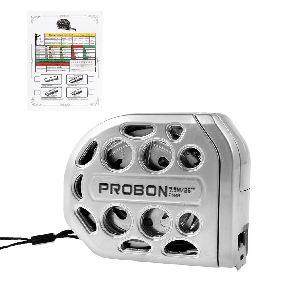 2025 New 25FT Stainless Steel Measuring Tape, Anti Rust,Strong Magnetism On The Bottom,Hollow Design, Gift Tape,Portable self-Locking Tape Measure