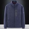 Autumn and Winter Outdoor Mountaineering Sports Casual Fleece Middle-aged Men's Stand-up Collar Loose Top Warm Jacket Large Size