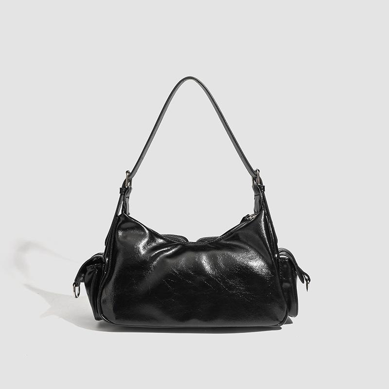 Fashion trend texture large capacity handbag women's spring new trendy retro style shoulder messenger bag