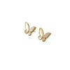 Elegant Gold-Plated Butterfly Mother-of-Pearl 925 Silver Stud Earrings