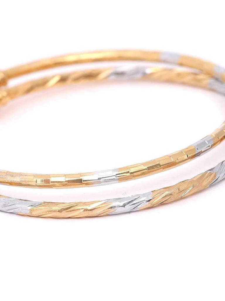 Schmuck für Frauen Silber und Gold Verstellbares Armband Kombi aus Zwei für Mädchen und Frauen