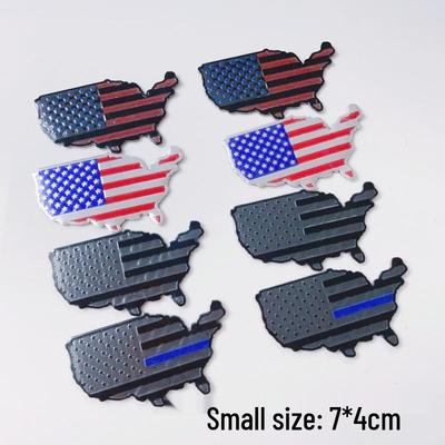 USA-flagga Metallbilklistermärke för Amerikanska Lastbilar & Pickuper - Lämplig för Skärm & Bakre Emblem