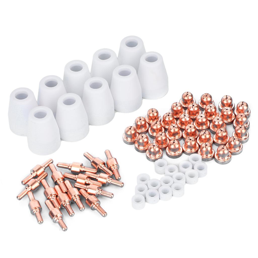 70Pcs Consumables Electrode Tips Nozzle Plasma Cutter for PT?31 LG?40 CUT40 CUT50 Cutting Torch