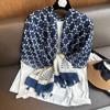 2025 Spring and Summer New Cotton and Linen Scarf Women's Air-conditioned Room with Shawl Multi-functional Travel Photo Sunscreen Silk Scarf
