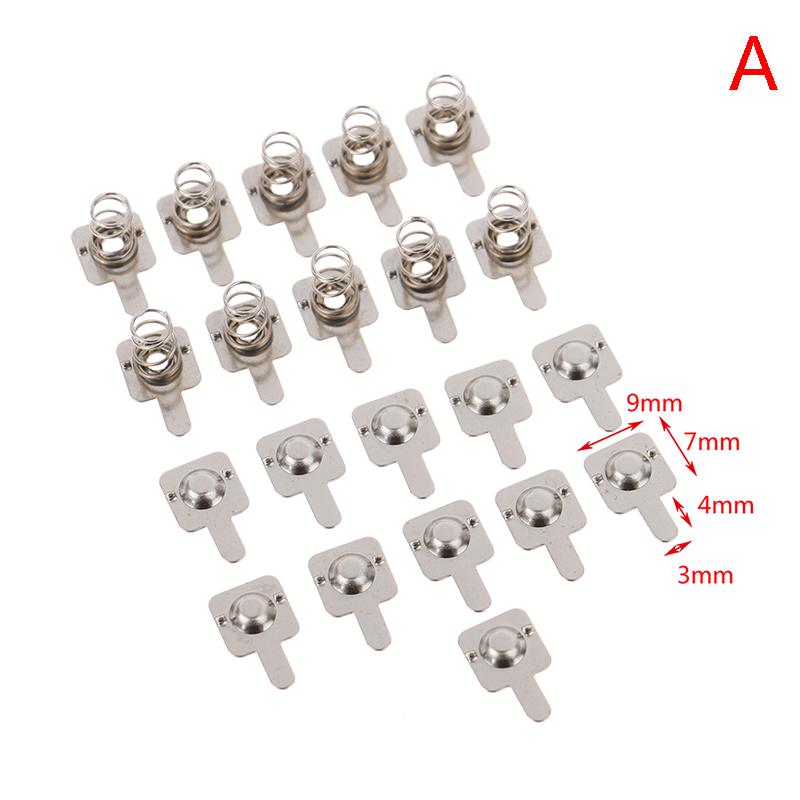 10pair/ Replacement Metal Batteries Spring Contact Plate Silver For AAA Batterie