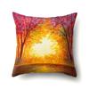 Forest Landscape Pattern Decorative Pillowcase Car Sofa Square Cushion Pillowcase
