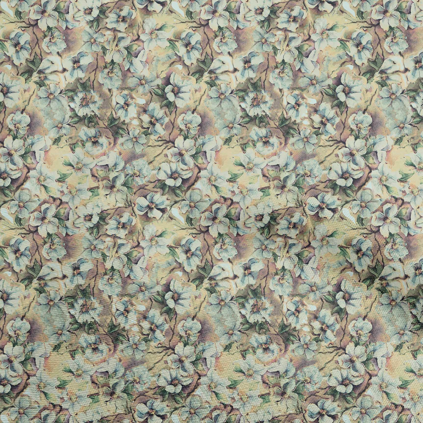 

oneOone Cotton Flex Light Brown Fabric Abstract Floral Fabric For Sewing Printed Craft Fabric By The Yard 40 Inch 42 Inch Wide - Viscose Chiffon світло-жовтого кольору