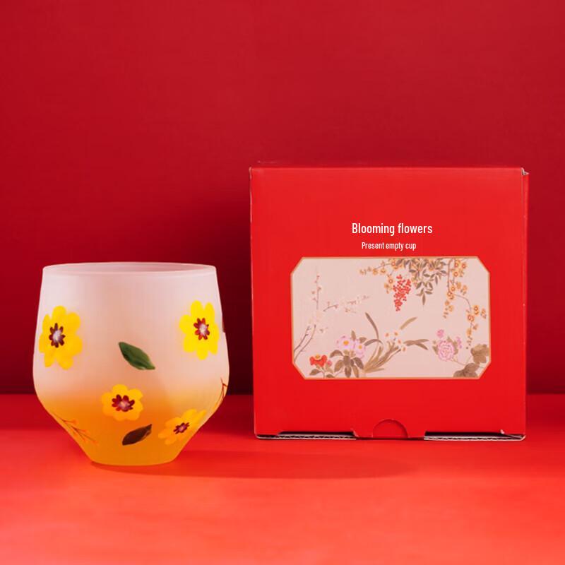 Forbidden City Plum Blossom Starry Sky Glass Tea Cup